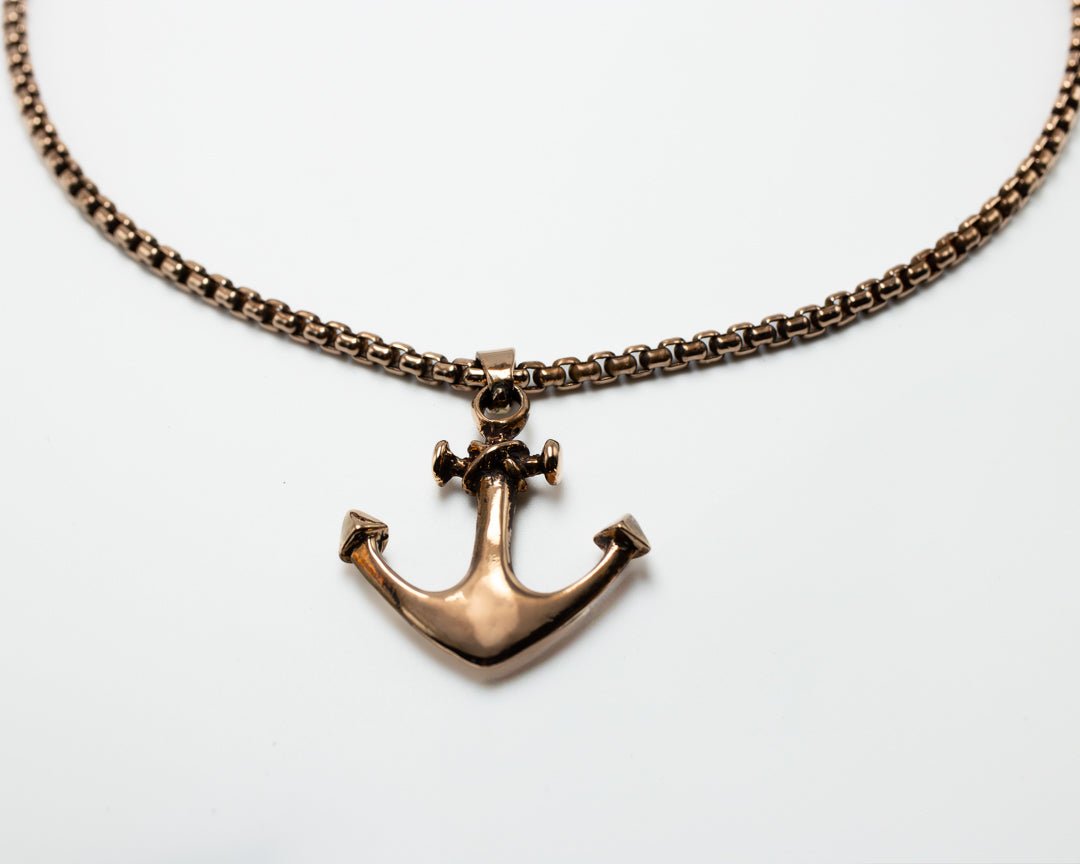 ANCHOR NECKLACE IN BRONZE