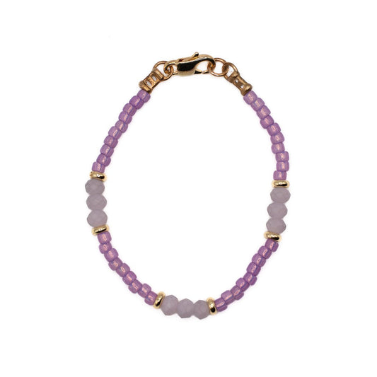 NEON PURPLE SEED BEAD BRACELET
