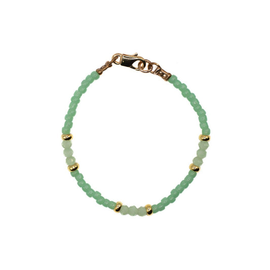 JADE GREEN SEED BEAD BRACELET