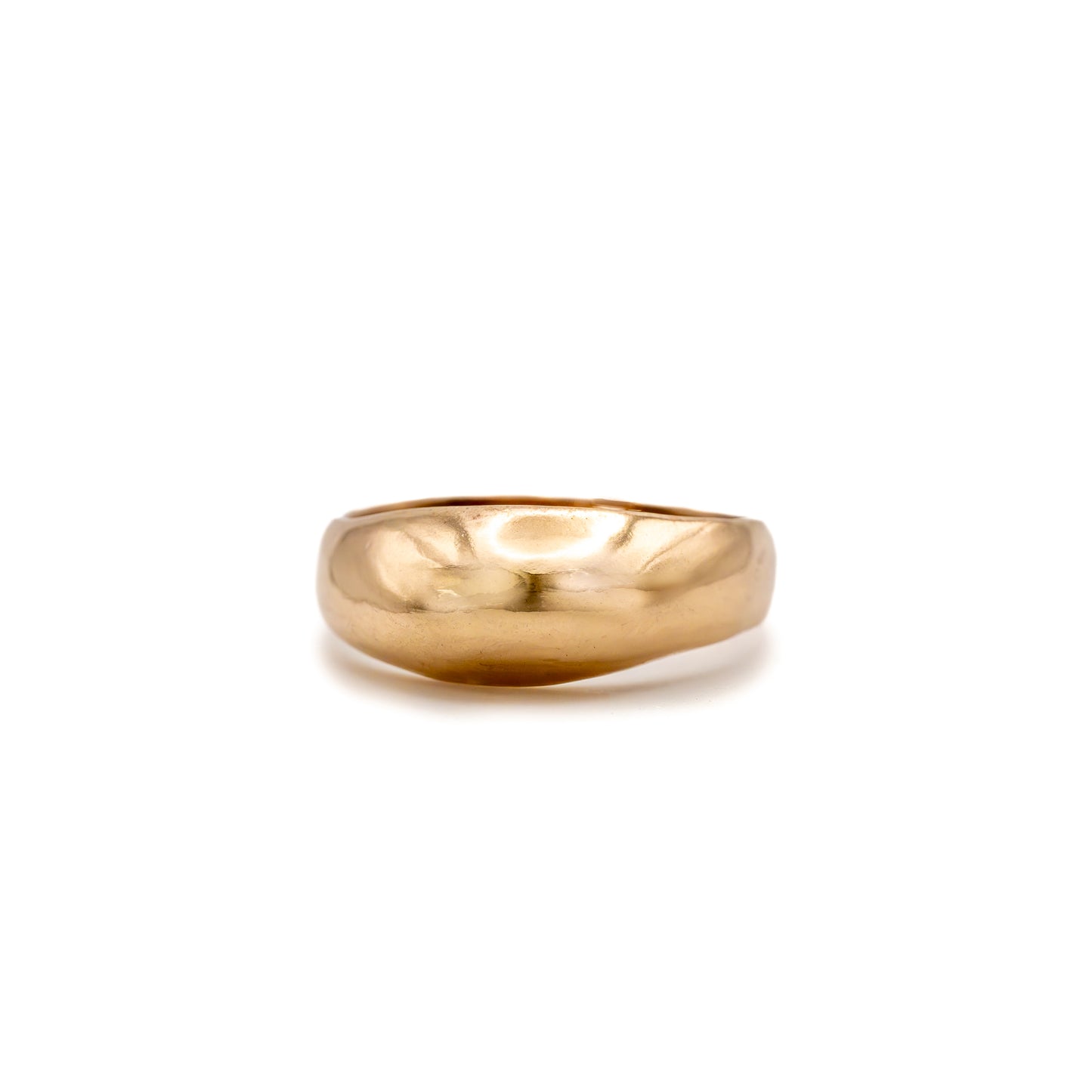 Artisan bronze dome stacking ring for everyday wear