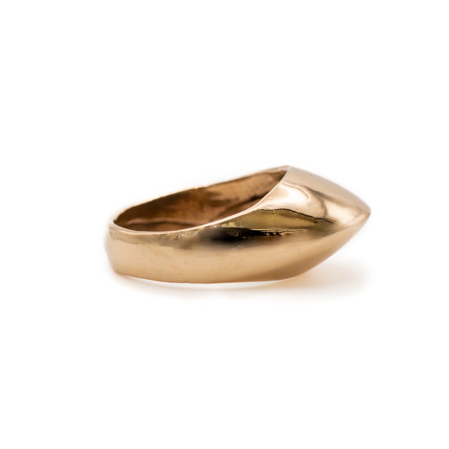 Polished Large Dome Ring in bronze, minimalist dome statement jewelry made in the USA