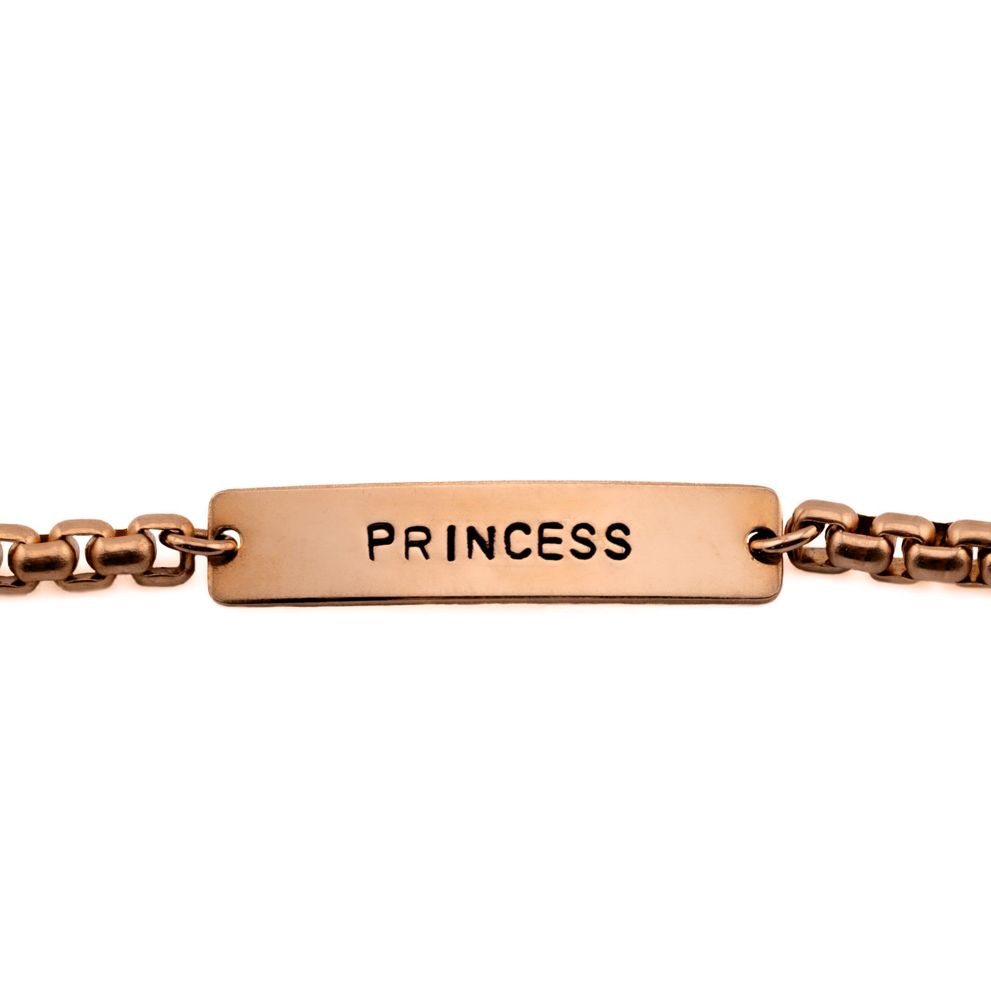 Bronze bracelet gift for wife, daughter, or teen, Princess design