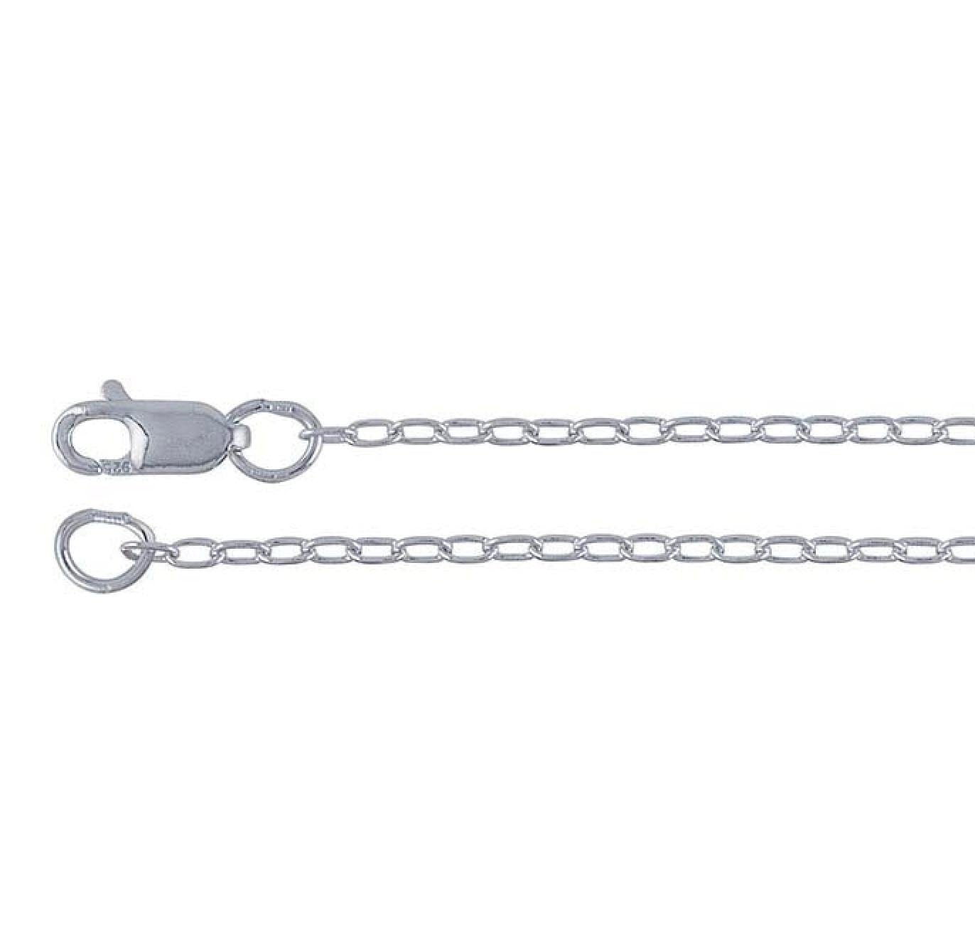 18" SS 1.1MM FLAT OVAL CABLE CHAIN