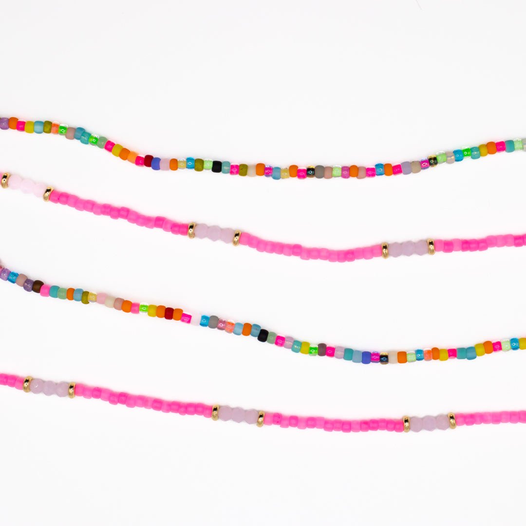 BIRTHDAY CAKE SEED BEAD ANKLET