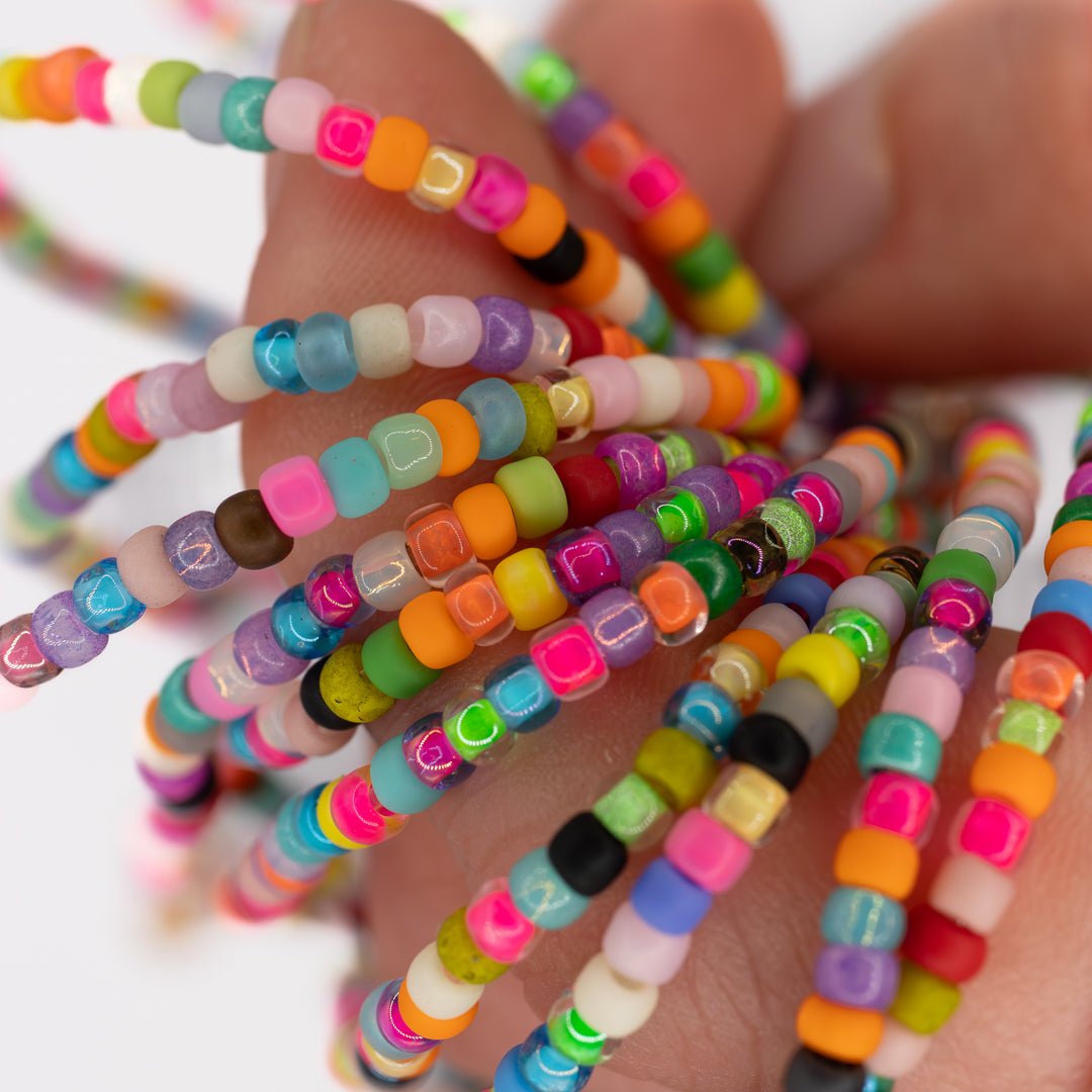 BIRTHDAY CAKE SEED BEAD ANKLET