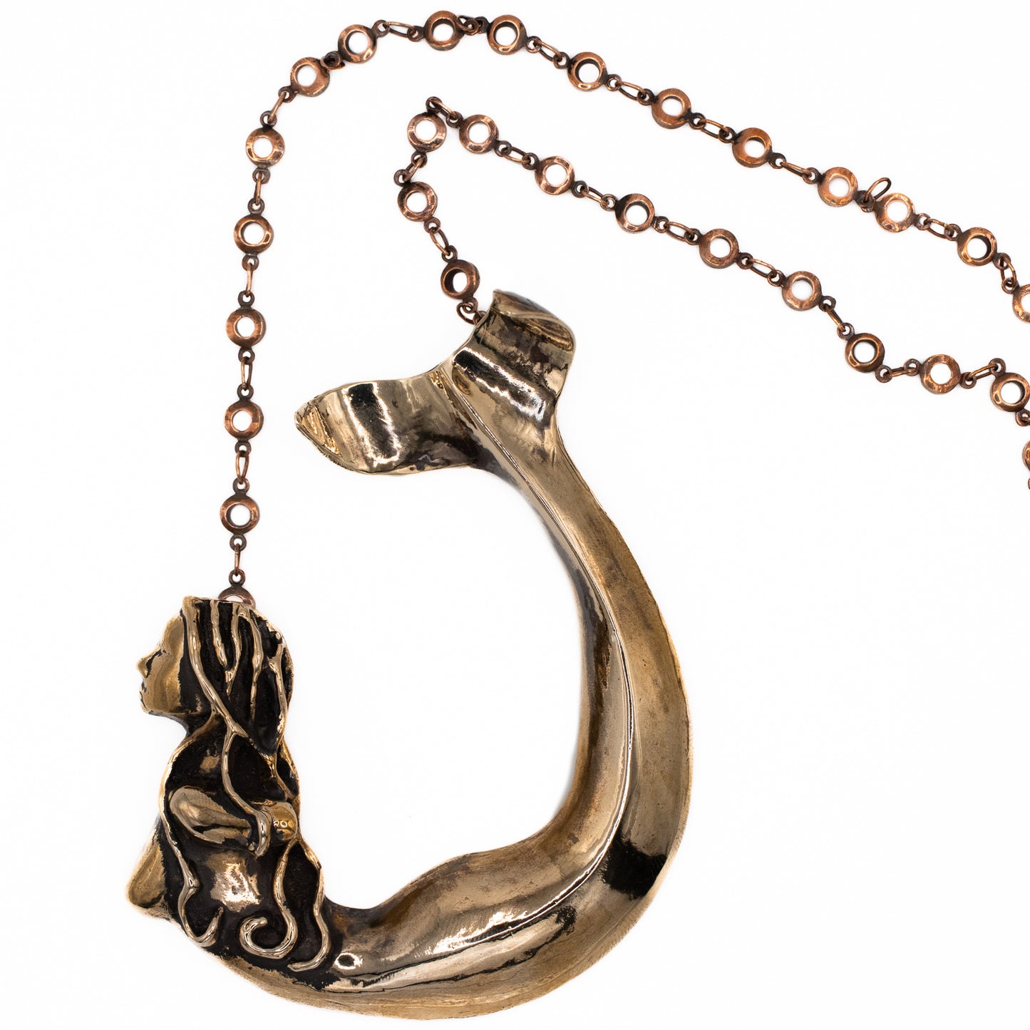 MERMAID NECKLACE IN BRONZE