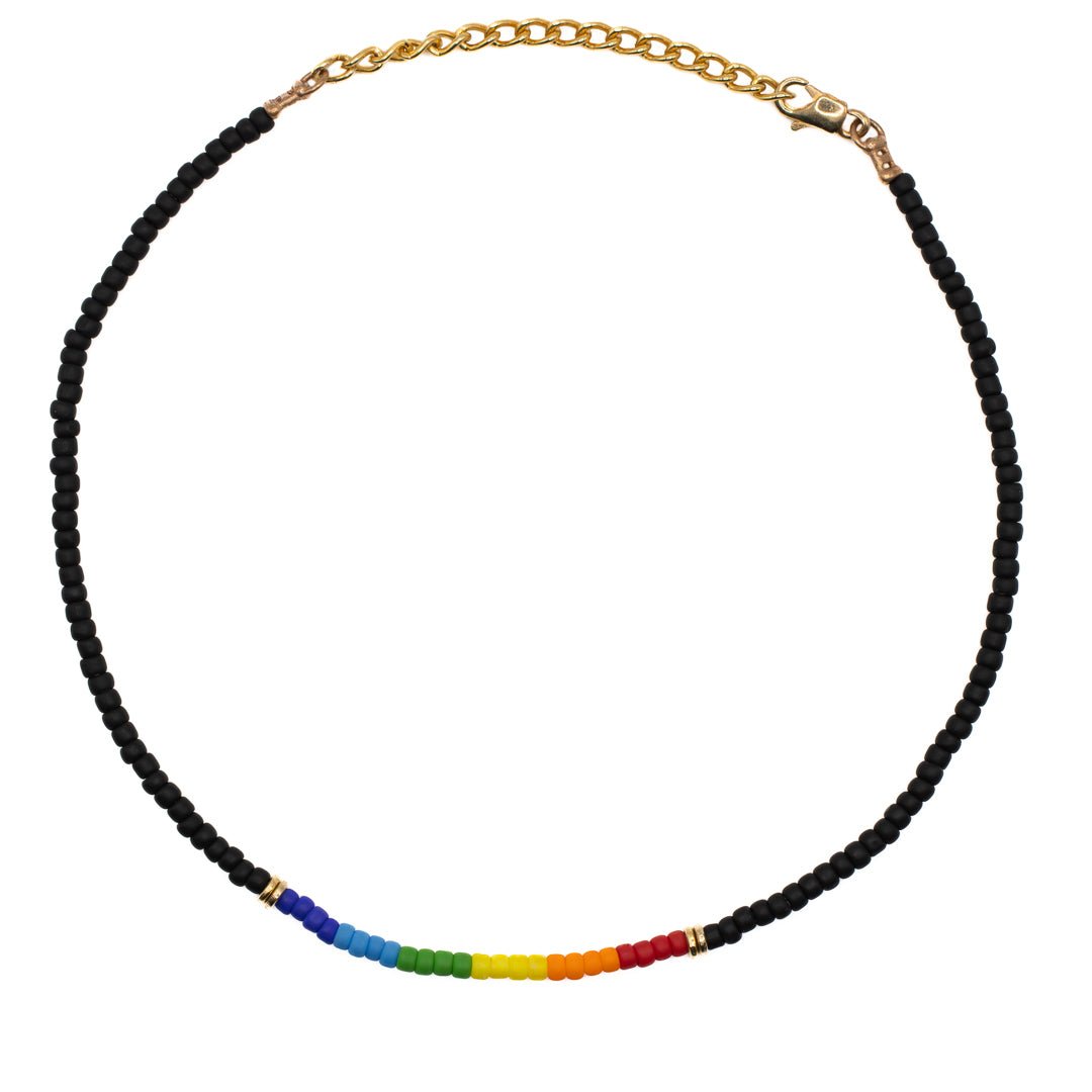 PRIDE SEED BEAD CHOKER