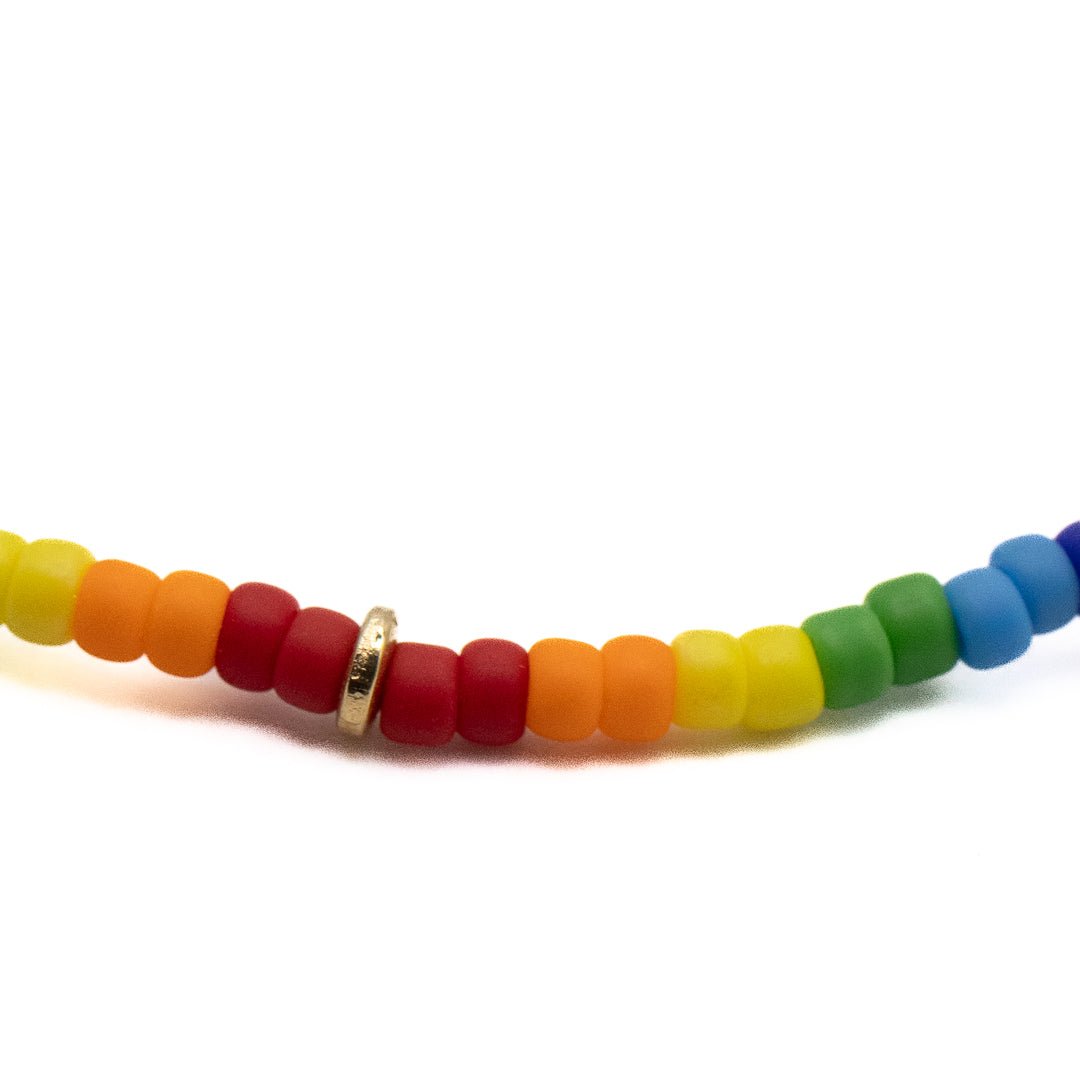 PRIDE SEED BEAD ANKLET