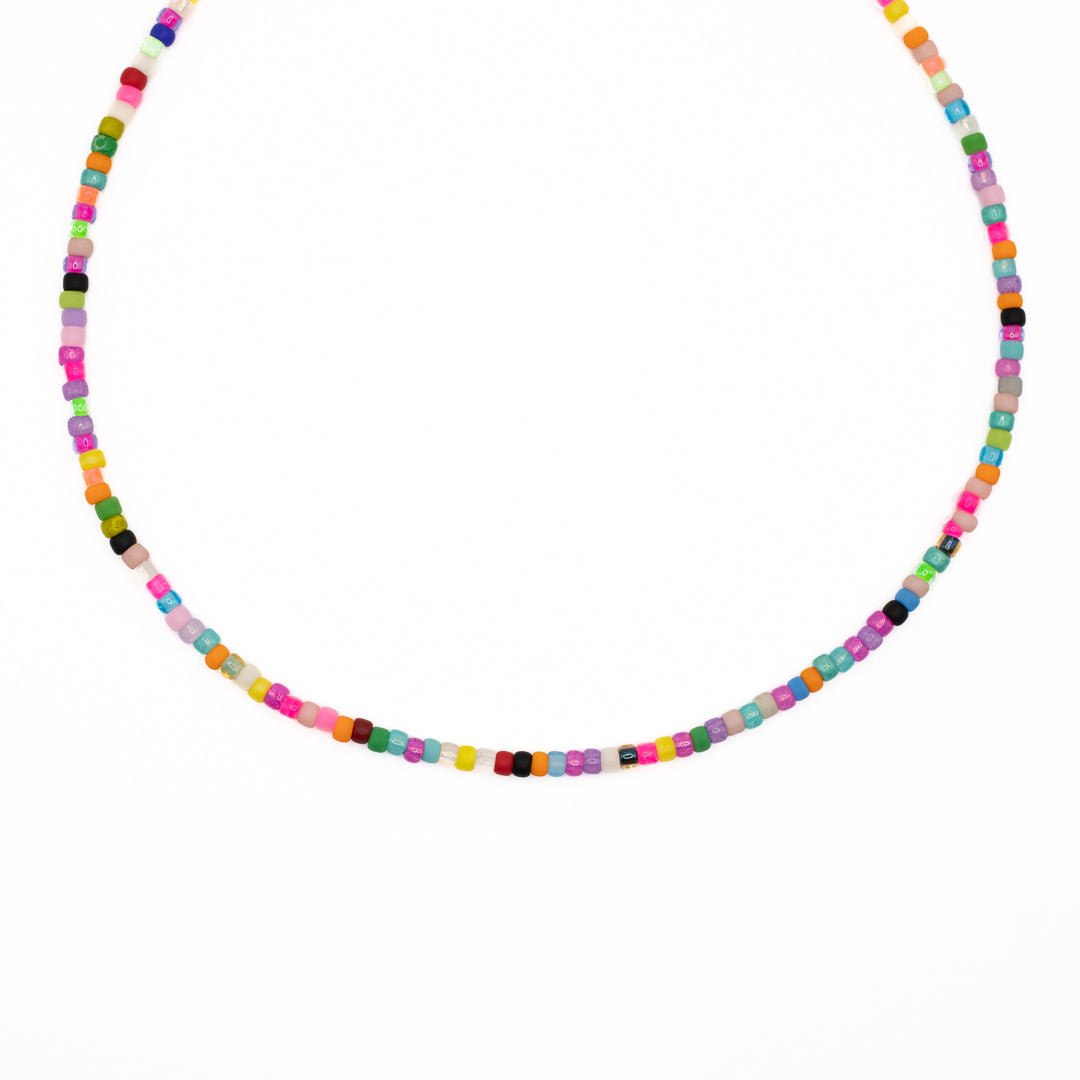 BIRTHDAY CAKE SEED BEAD CHOKER
