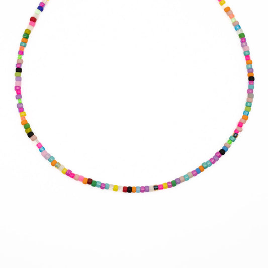 BIRTHDAY CAKE SEED BEAD CHOKER