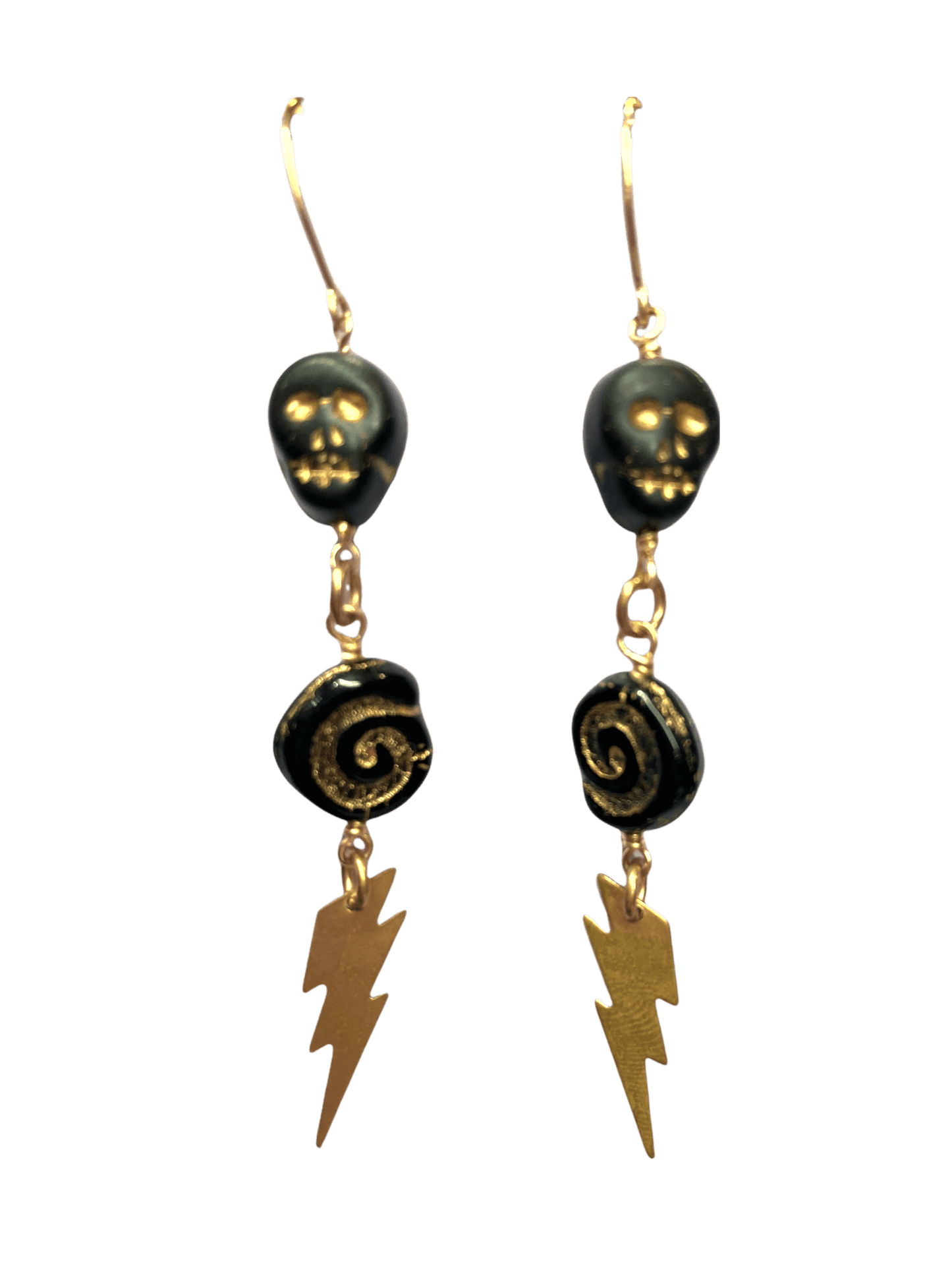 LIGHTNING SKULL EARRINGS