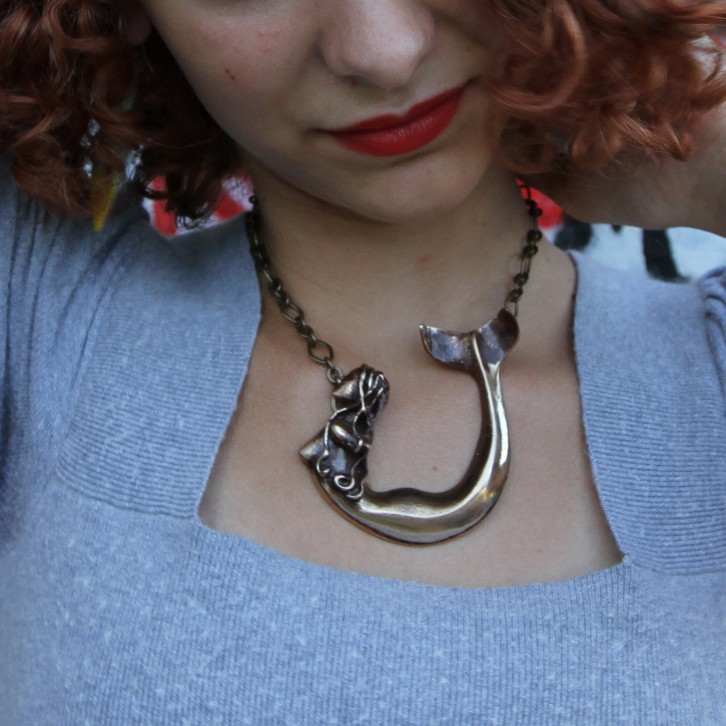 MERMAID NECKLACE IN BRONZE