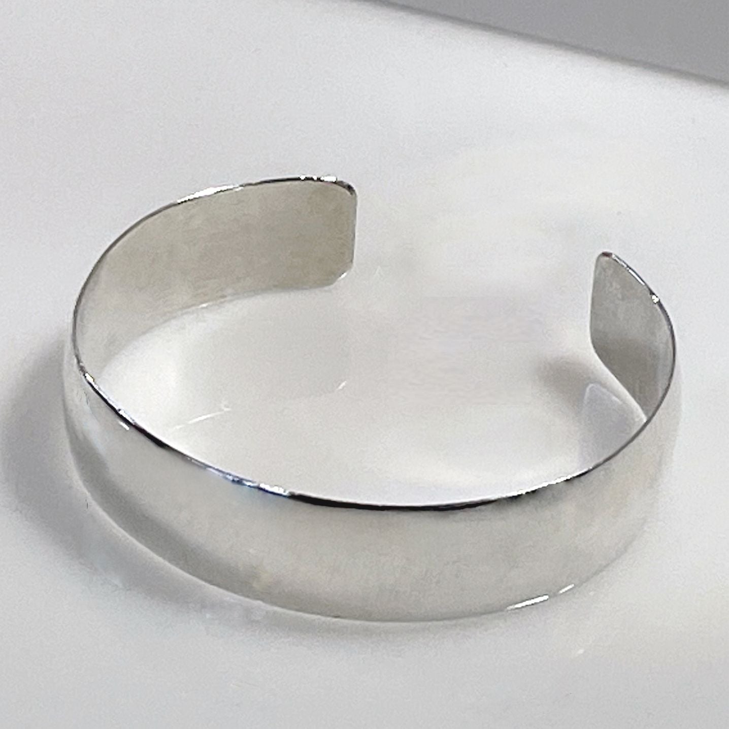 STERLING SILVER WIDE DOMED