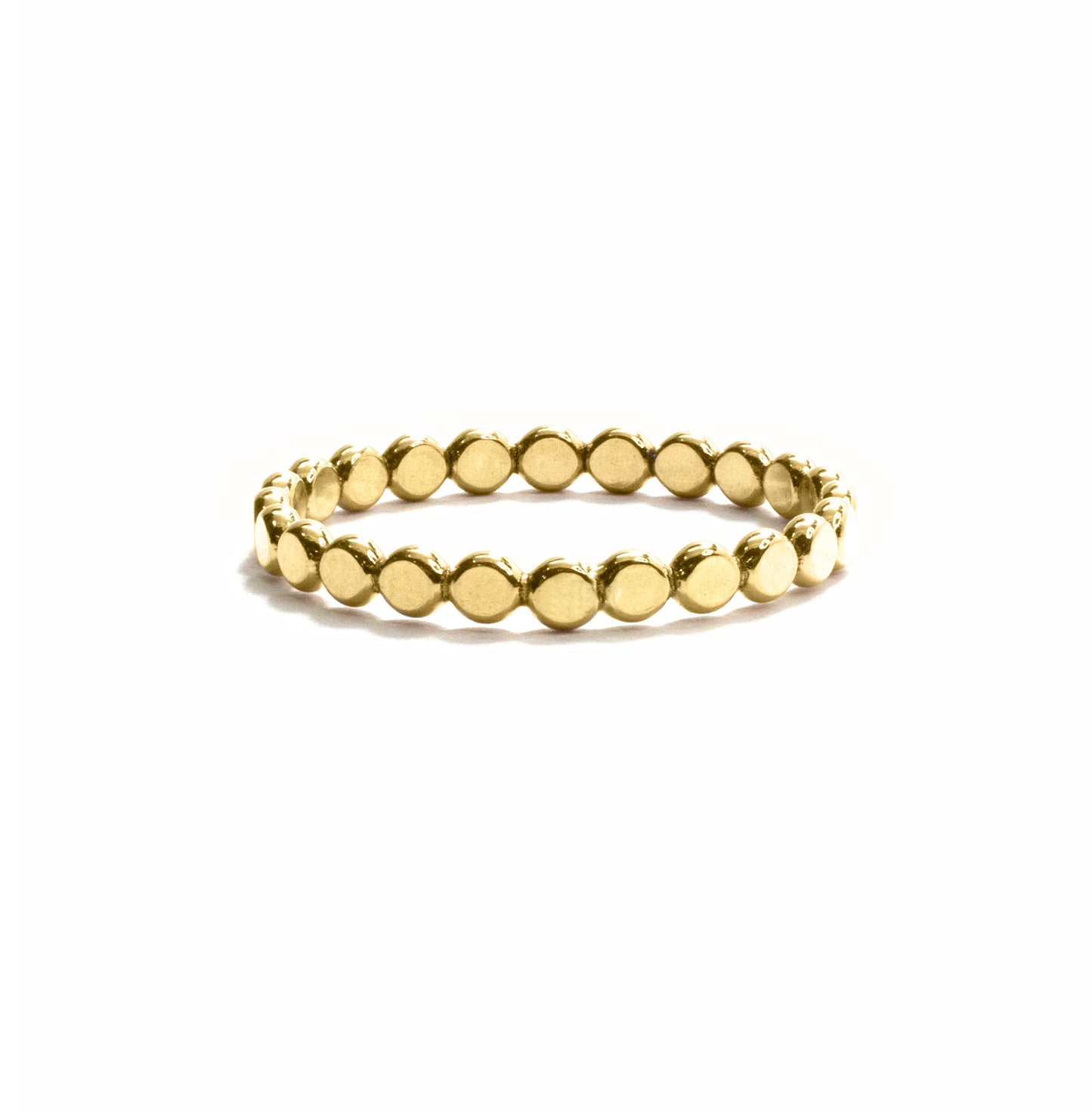 Tiny Bubbles stacking ring in 14k gold-filled, dainty bubble design handcrafted jewelry