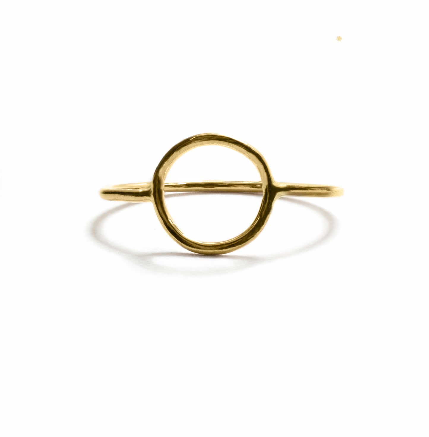 Tiny moon stacking ring in 14k gold-filled, new moon astrology jewelry