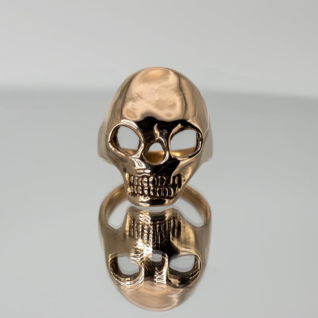 SKULL RING IN BRONZE