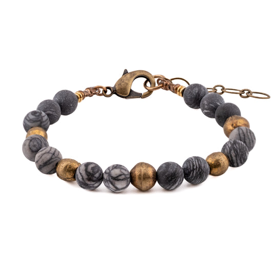 Map Jasper Yoga Bracelet