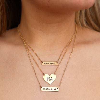 Custom Texas Necklace - One Line Text