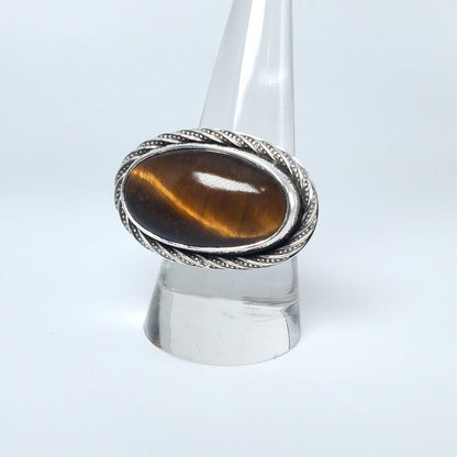 Tigers Eye - Sz 8 E/W setting