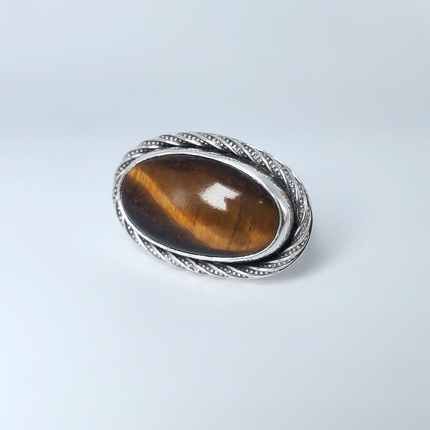 Tigers Eye - Sz 8 E/W setting