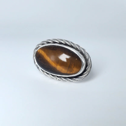 Tigers Eye - Sz 8 E/W setting