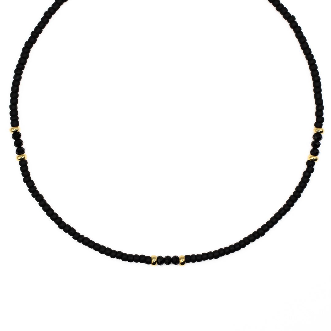BLACK SEED BEAD CHOKER