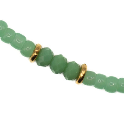 JADE GREEN SEED BEAD BRACELET