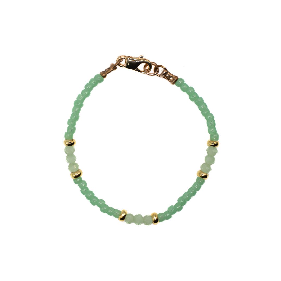 JADE GREEN SEED BEAD BRACELET