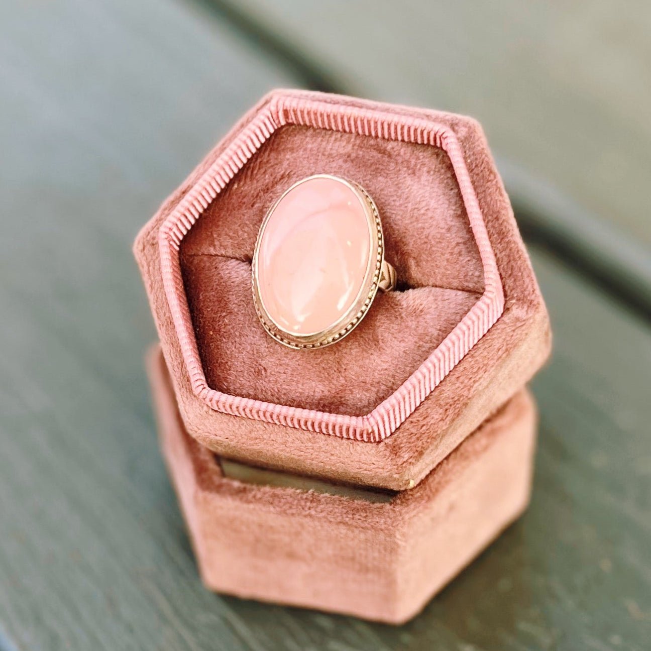 Pink Mookaite Oval - Size 7.5