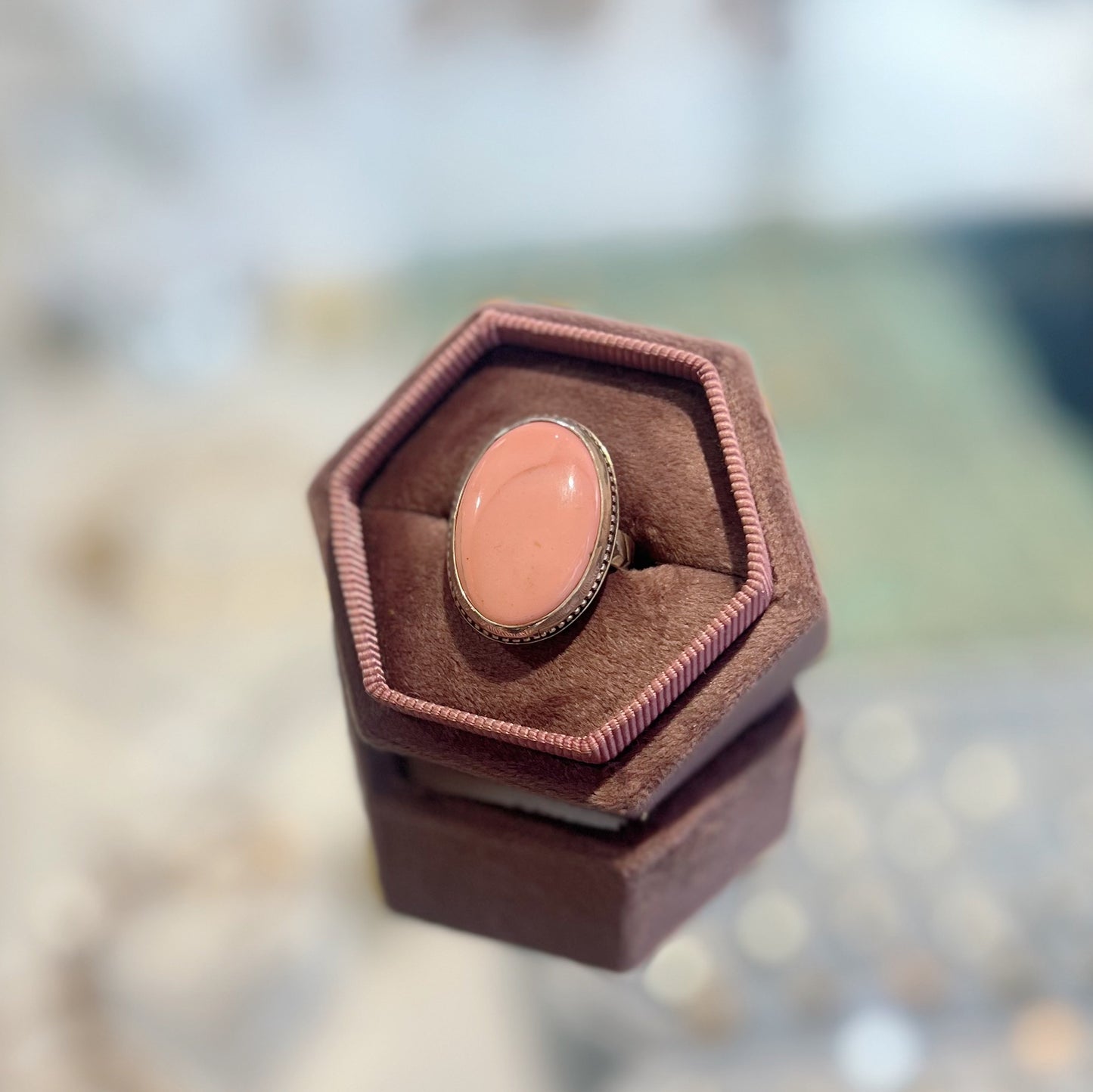 Pink Mookaite Oval - Size 7.5