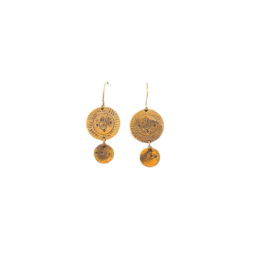 TINY COIN EARRINGS