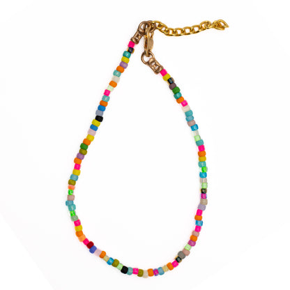 BIRTHDAY CAKE SEED BEAD ANKLET
