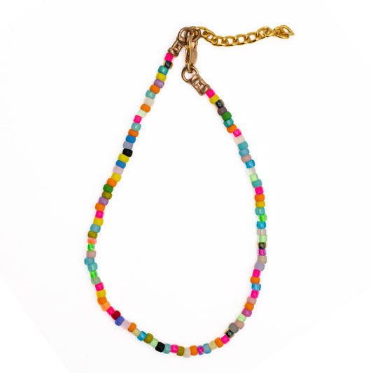 BIRTHDAY CAKE SEED BEAD ANKLET