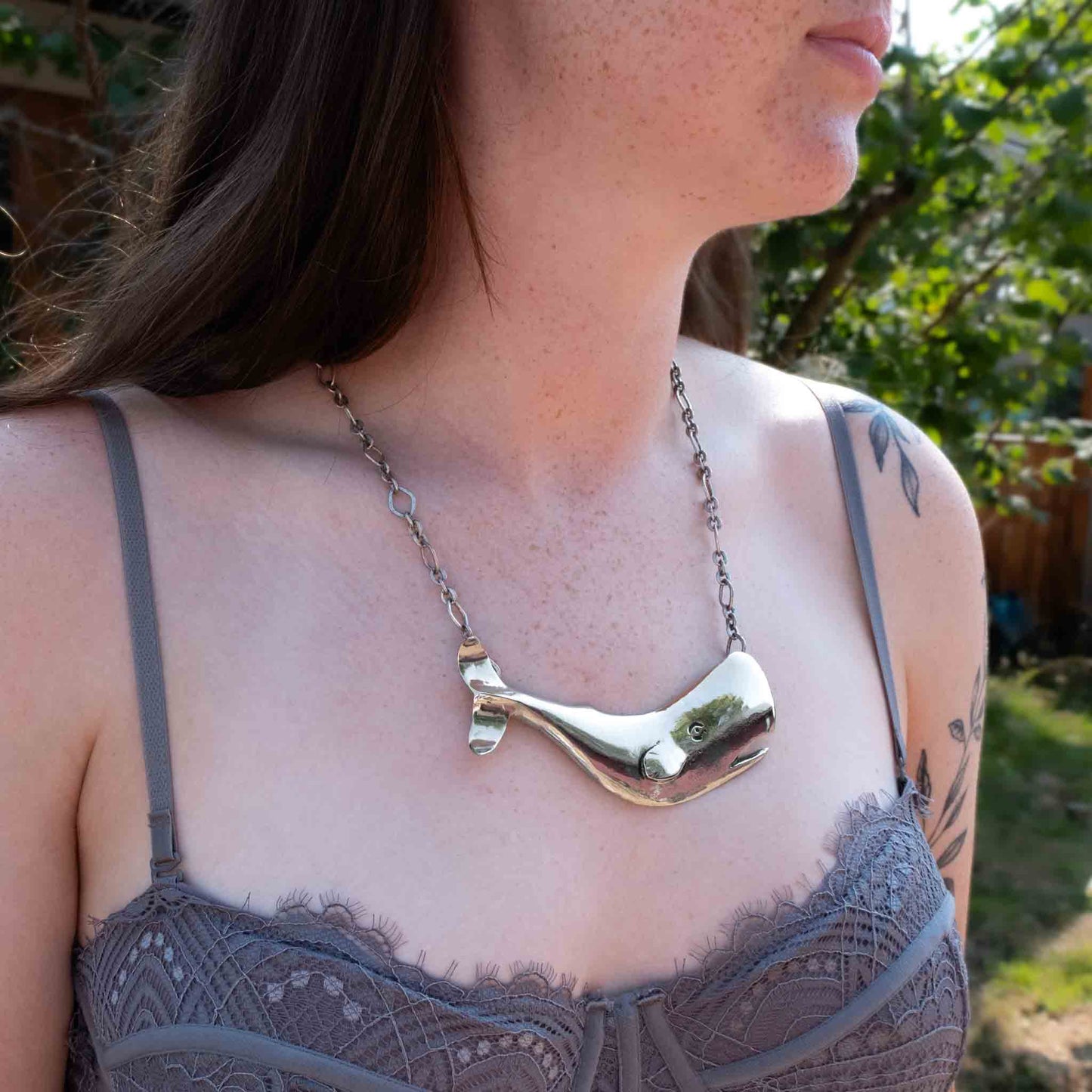 AHAB'S WHALE IN SILVER