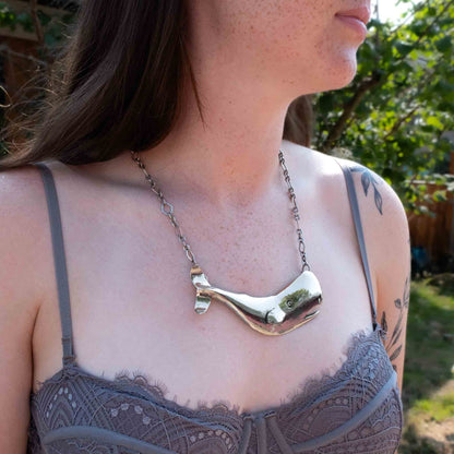 AHAB'S WHALE IN SILVER