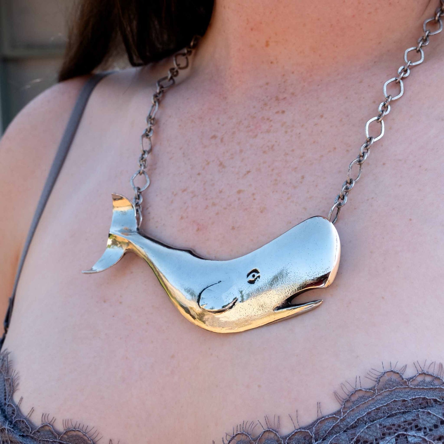 AHAB'S WHALE IN SILVER