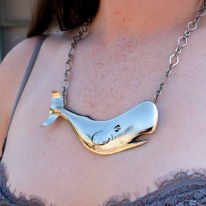 AHAB'S WHALE IN SILVER