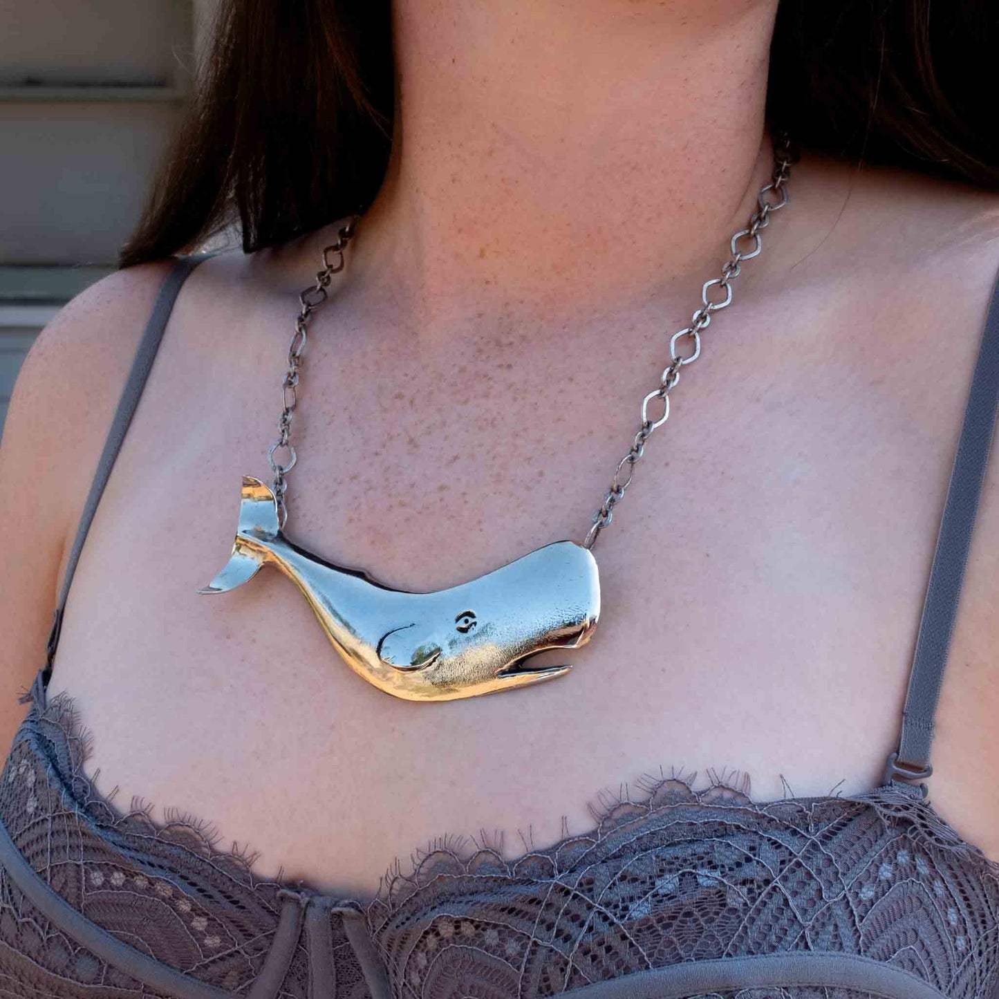 AHAB'S WHALE IN SILVER