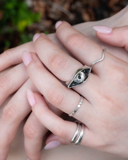 EVIL EYE IN SILVER