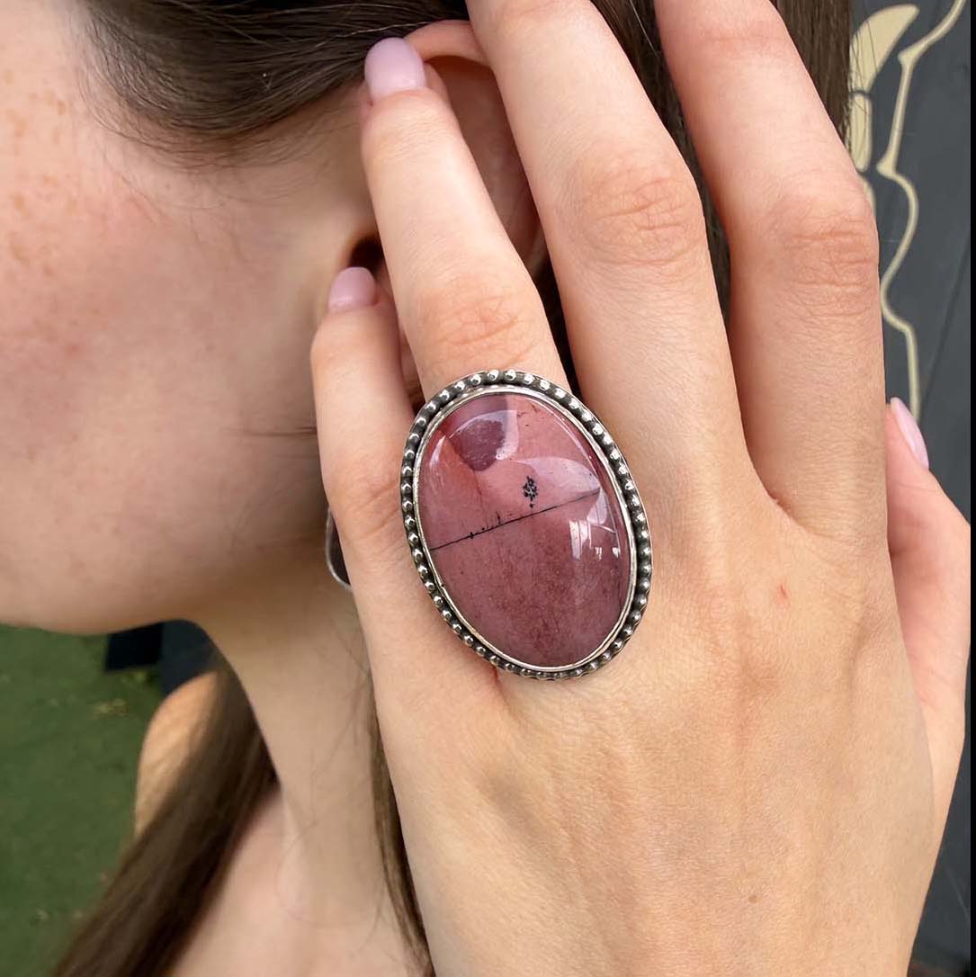 Mookaite Oval ring - sz 5