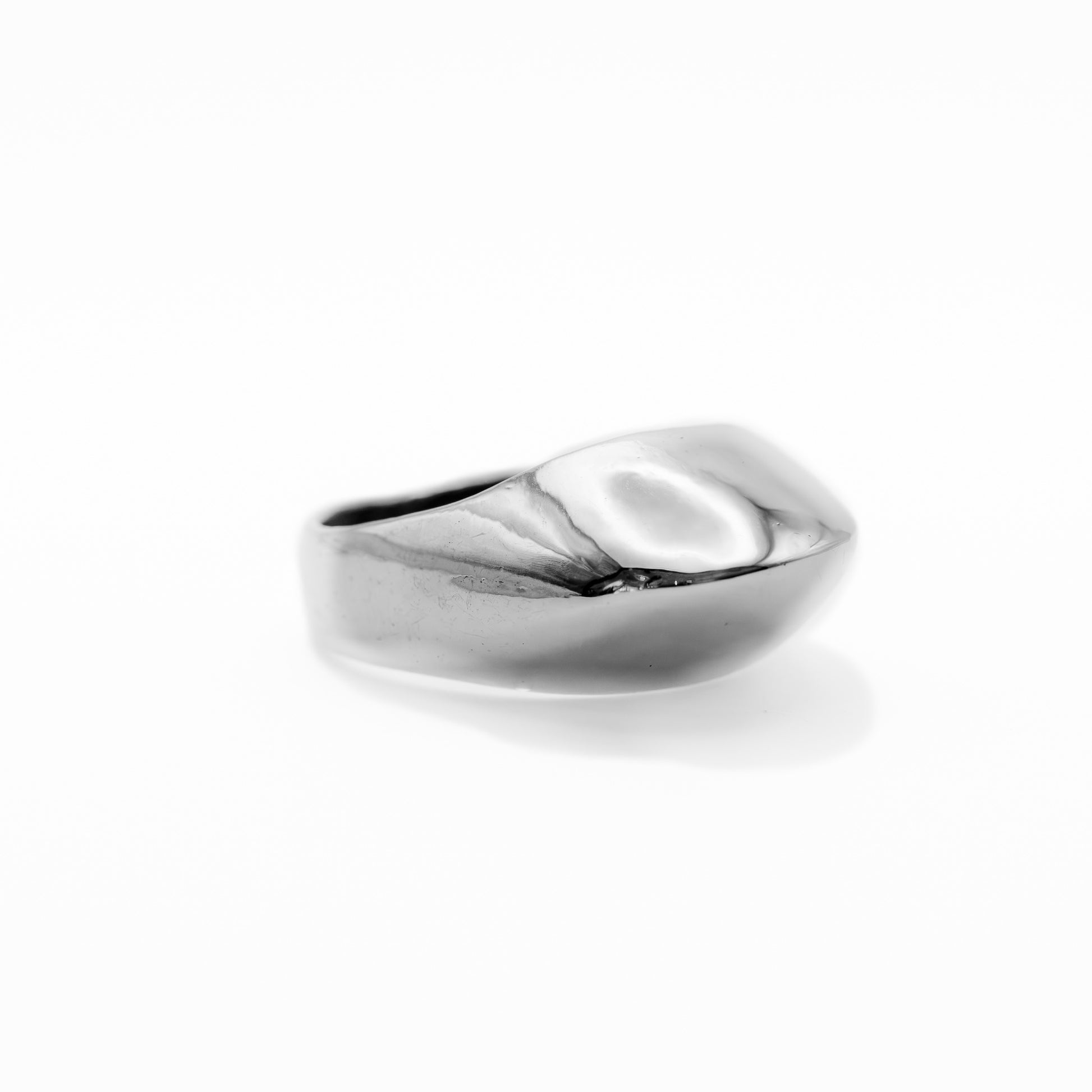 Polished Large Dome Ring in sterling silver, minimalist dome statement jewelry made in the USA