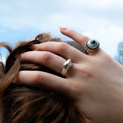 LARGE DOME IN SILVER