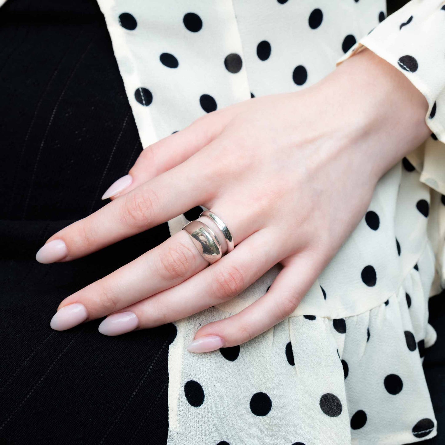 LARGE DOME IN SILVER