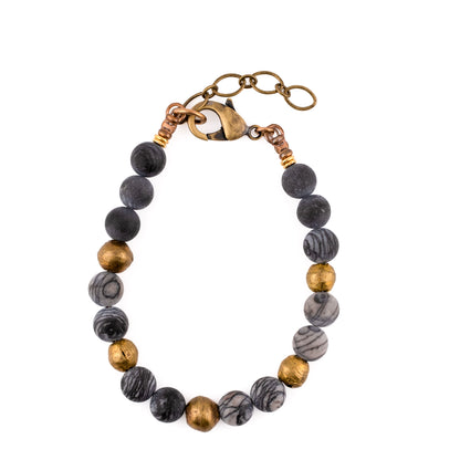 Map Jasper Yoga Bracelet