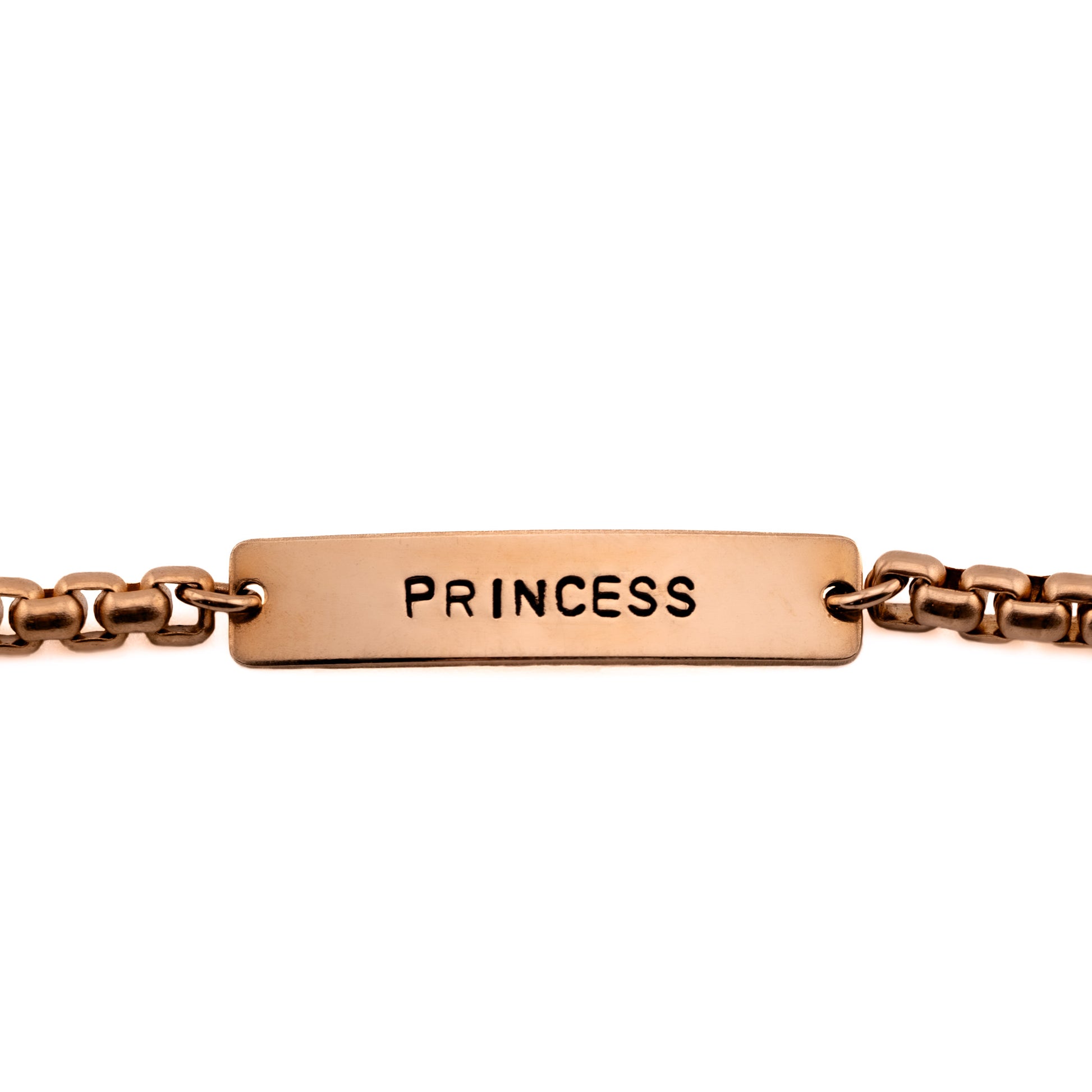 Bronze bracelet gift for wife, daughter, or teen, Princess design