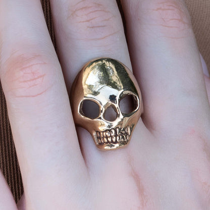 SKULL RING IN BRONZE
