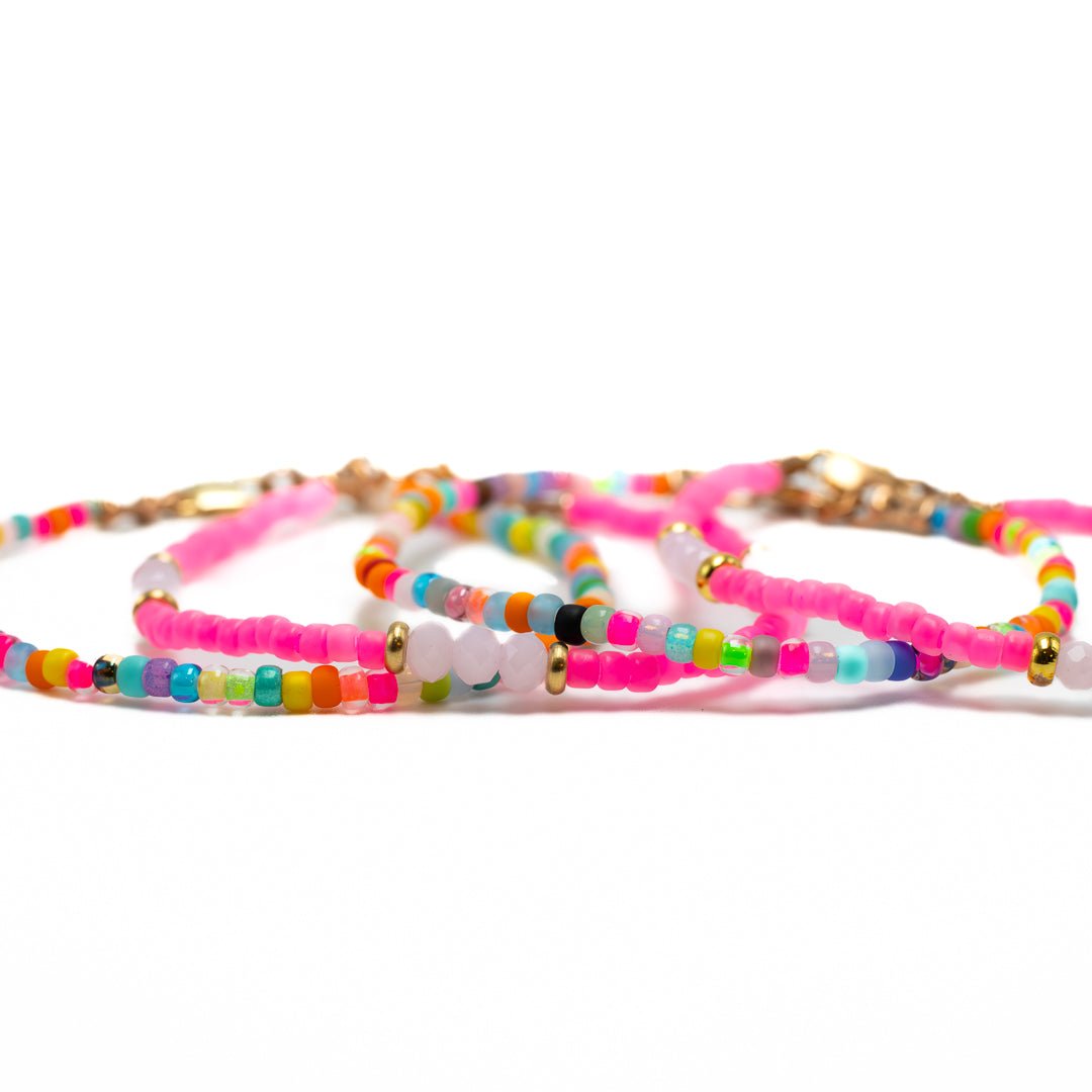 BIRTHDAY CAKE SEED BEAD BRACELET