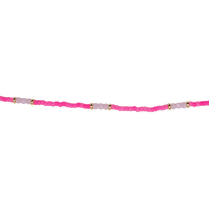 NEON PINK SEED BEAD CHOKER