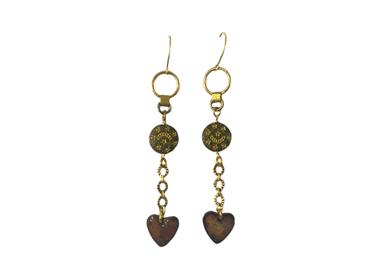 ENAMEL HEART EARRINGS