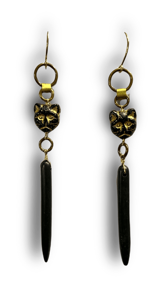 KITTY ONYX EARRINGS